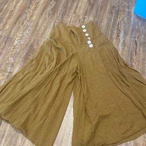 Free people wide leg sailor buttons XS